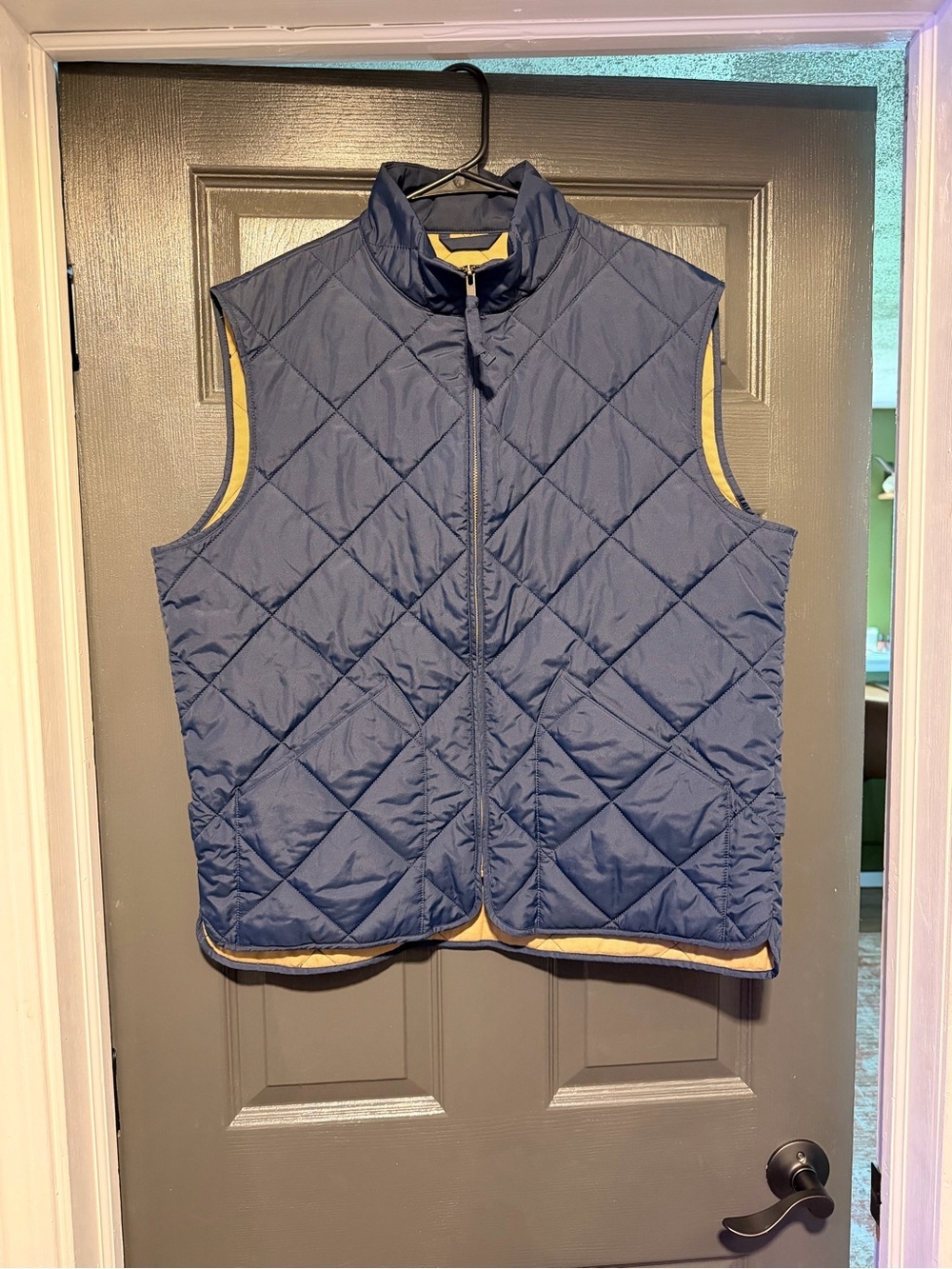 J. Crew Navy Quilted Vest